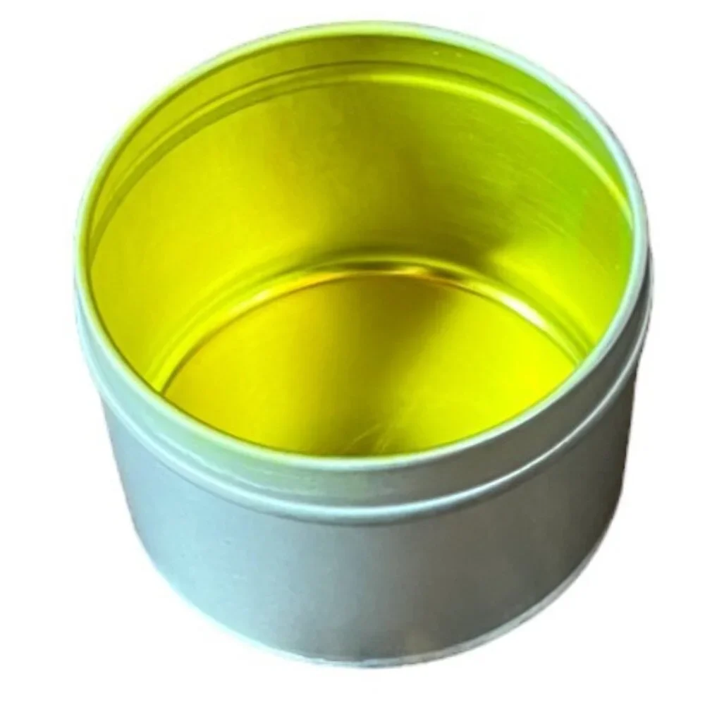 Box of 39 Silver 4-oz. Deep Round Tins w/Clear Plastic Lids & Magnetic Bottom
